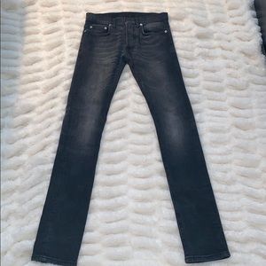 DIOR like new sz 28 charcoal straight leg jeans